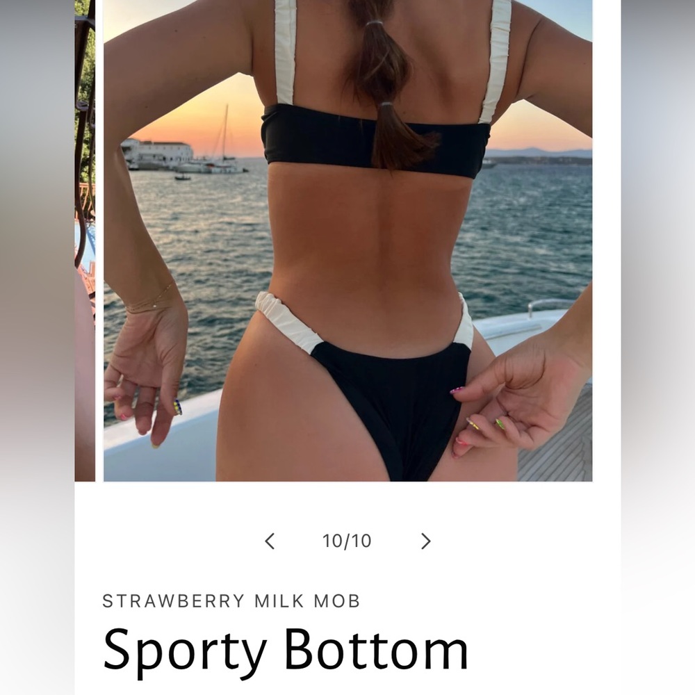 Brand new black and white bathing suit bottoms